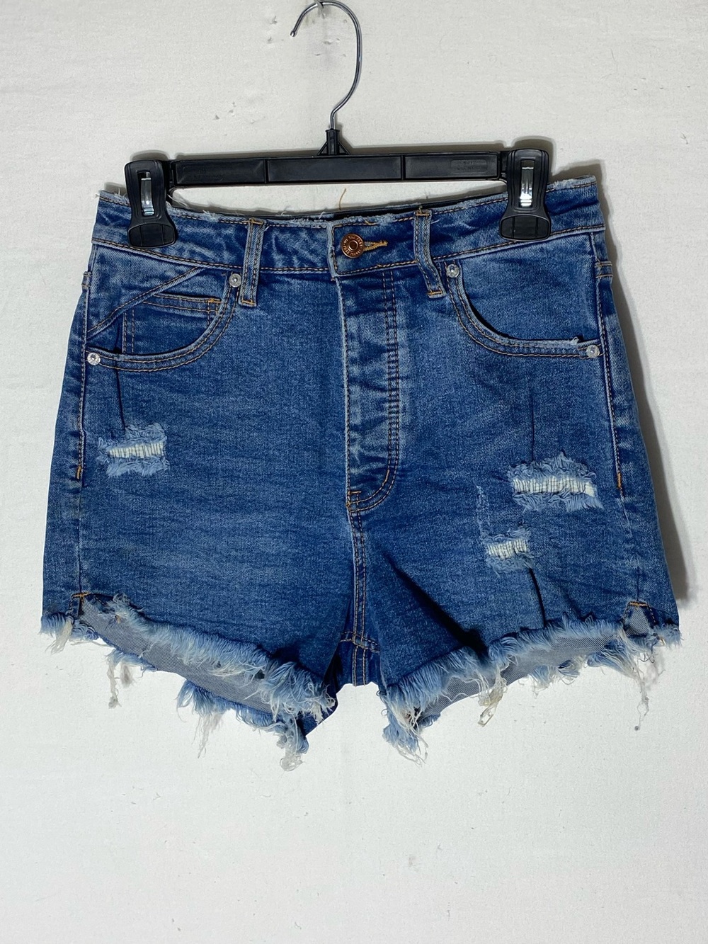 Free People We The Free High Rose Button Fly Distressed Denim Jeans 27 Festival